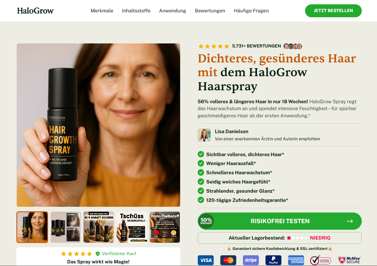 HaloGrow Hair Growth Spray Erfahrungen