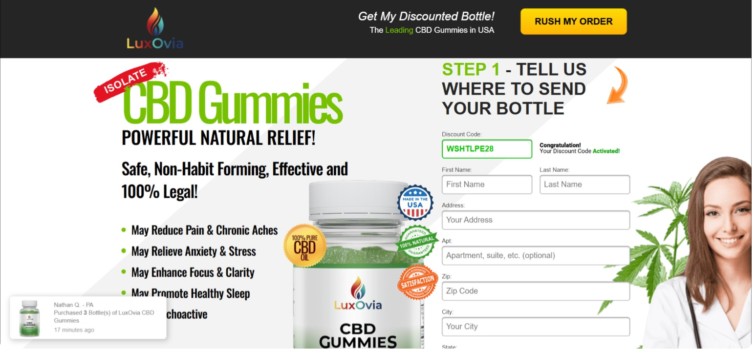LuxOvia CBD Gummies LuxOvia CBD Gummies